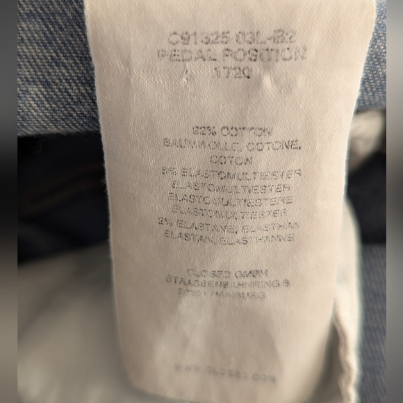 CLOSED Women's Pedal Position Frayed Ankle Denim Blue Jeans Size Italy 48 US 32 - Picture 15 of 15